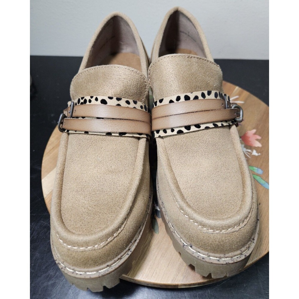 BLOWFISH Malibu Lahtay *NWOB* Lug Sole Loafer Vegan Platform Animal Print Sz W/7 - Picture 2 of 16